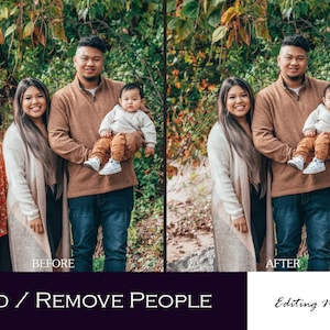 Add people / Remove people / Add or Remove Animals / Replace People / Background change / Face Swap / Professional Photo Editing Services