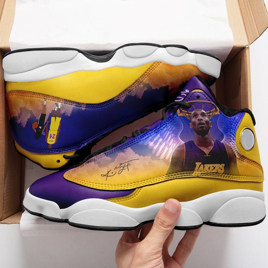 Zapatos Kobe Bryant de alta calidad LA Zapatos Lakers | Etsy