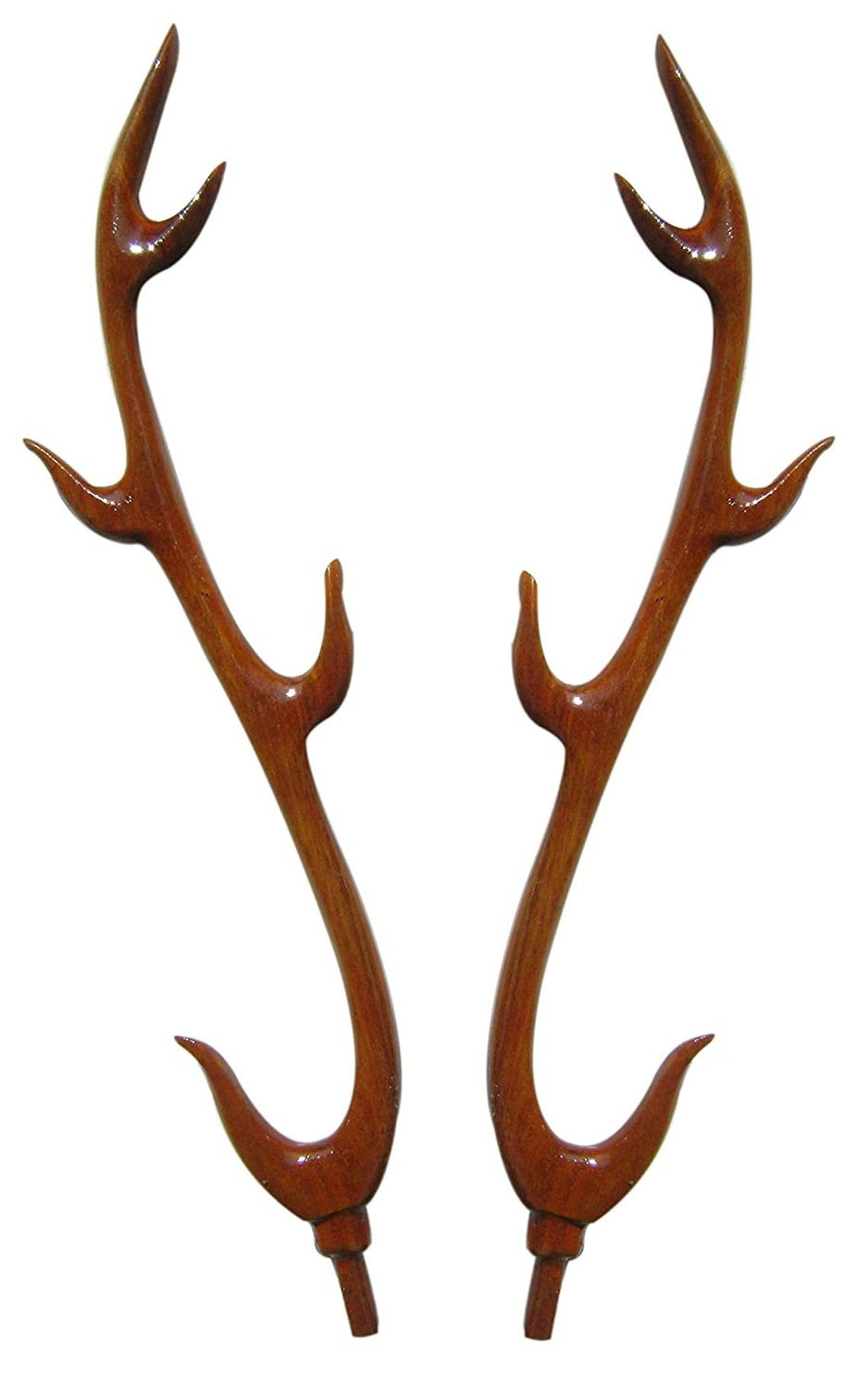 Wooden Deer Head Wall Decor, Carved Deer Head With Antlers, Deer Head