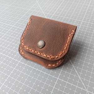 Leather mini wallet. Coin case. Gold case. Personalized wallet