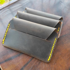 Billetera de bolsillo frontal / Billetera fina de cuero / Billetera fina para hombre / Billetera fina para hombre / Billetera fina para tarjetas / Billetera personalizada / Billetera minimalista