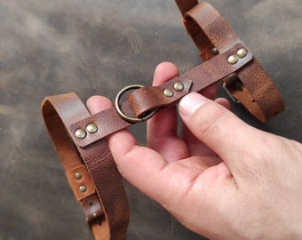 Leather Cat Harness. Leather Cat Escape proff. Pet harness. Kitty harness