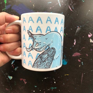 Screaming Seagull 11oz Mug (Digital Recreation of Original Acrylic Painting)