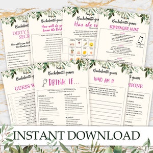 PARTY2YOU -  Bridal Shower Games, Bridal Shower Games Bundle, Instant Download, Wedding Shower Games, Printable, Bridal Party Games