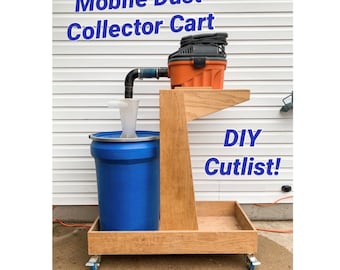 DIY Mobile Dust Collector Cart Digital Cut List/ Plans