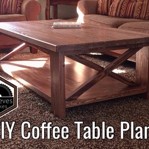 DIY Farmhouse Coffee Table Plans