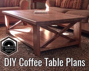 DIY Farmhouse Coffee Table Plans