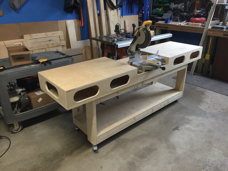 DIY Mobile Miter Saw Station Digital Plans Etsy