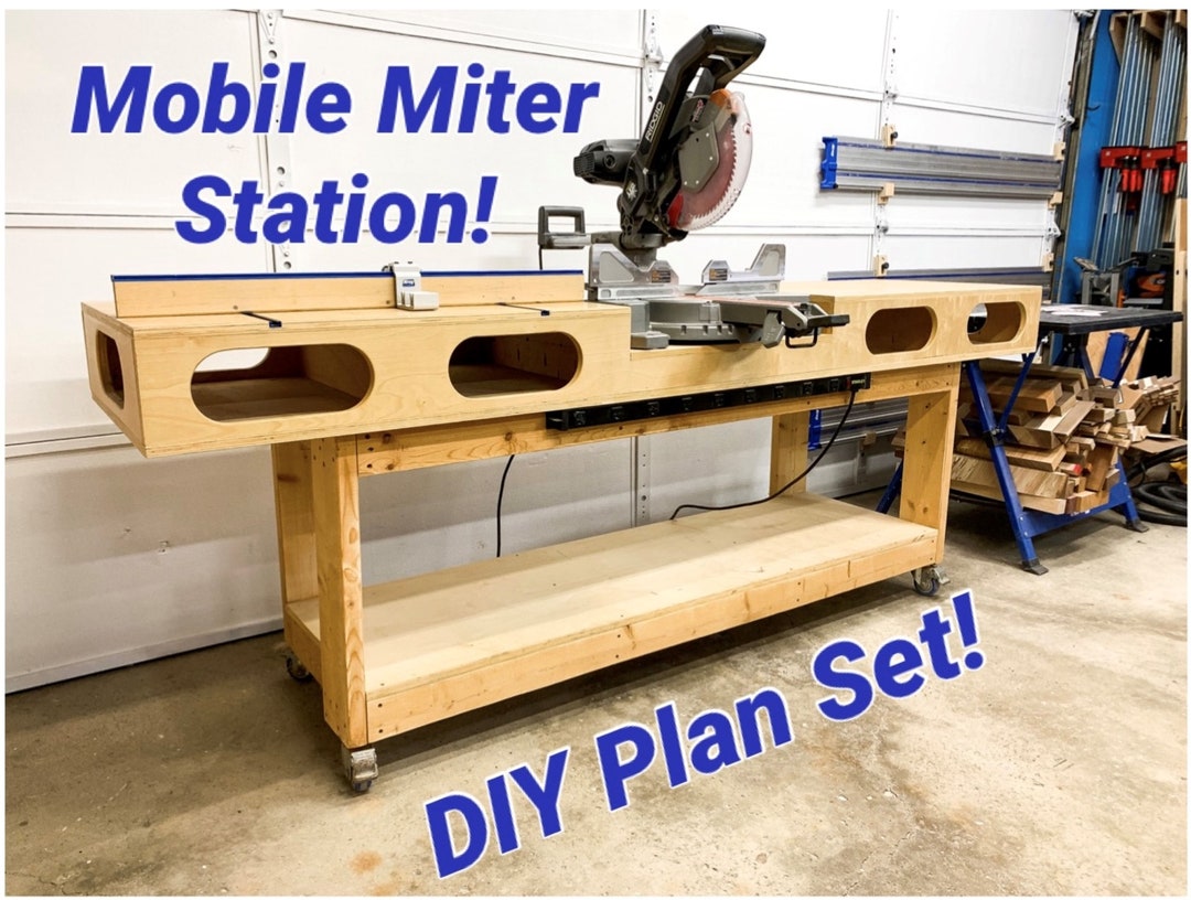 DIY Mobile Miter Saw Station Digital Plans - Etsy