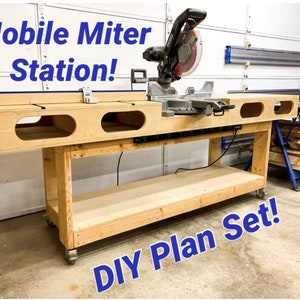 DIY Mobile Miter Saw Station Digital Plans