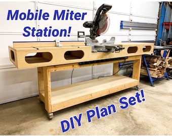 DIY Mobile Miter Saw Station Digital Plans
