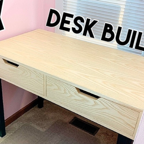 DIY Plywood Desk Plans Etsy