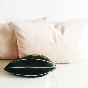 Jewel orchid plant pillow, Plant leaf shaped pillow, Floral botanical decor plushie, Backyard decor for party image 3