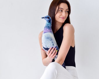 Dove Weihnachten Taube Plüsch gefüllte Vogel Taube, Taube Kissen realistisch Plüsch, Vogel Taube Spielzeug, Lustige Plüschkissen, Spaß geformte Dekor