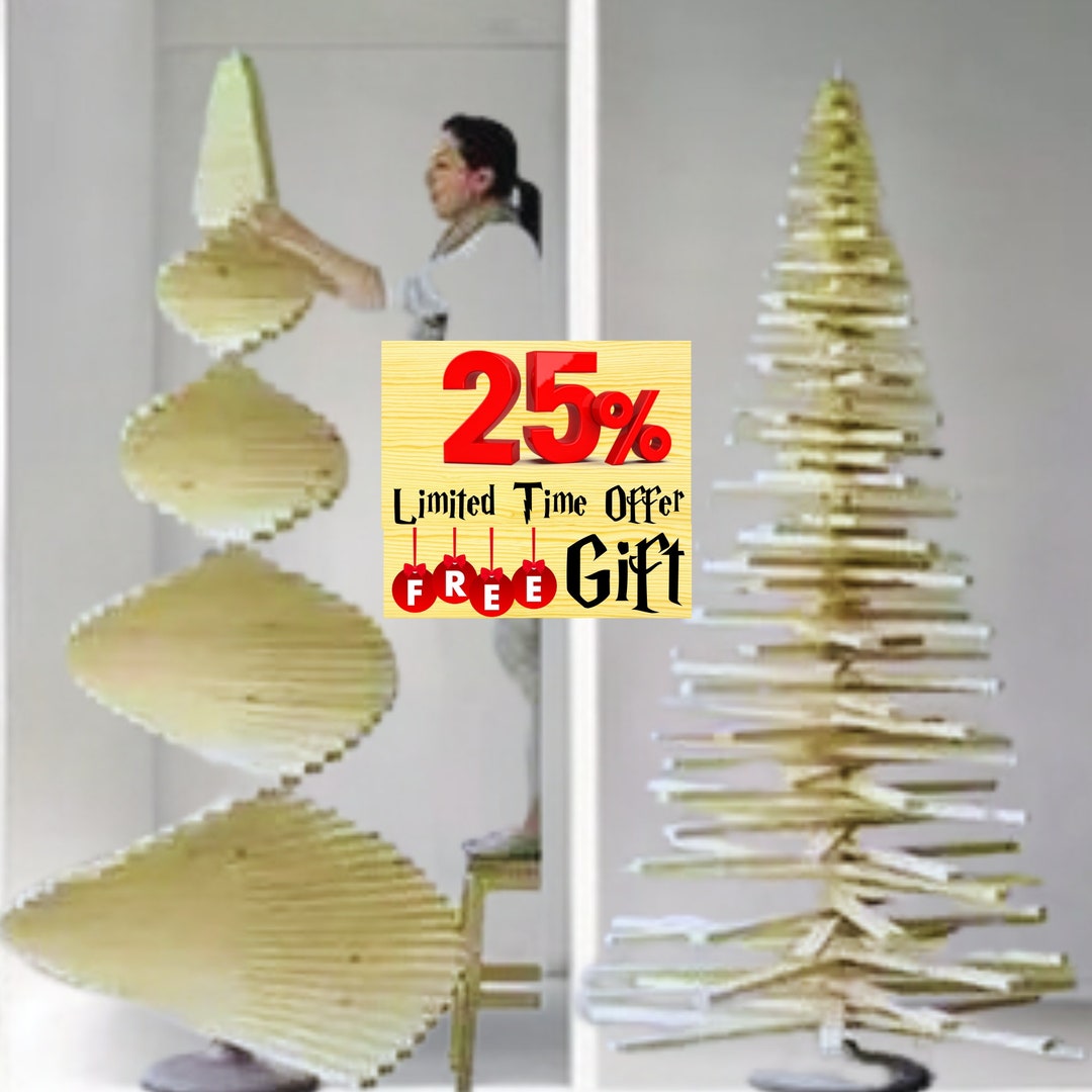 Christmas Tree, Ecofriendly Christmas Tree, Wooden Rotating Christmas