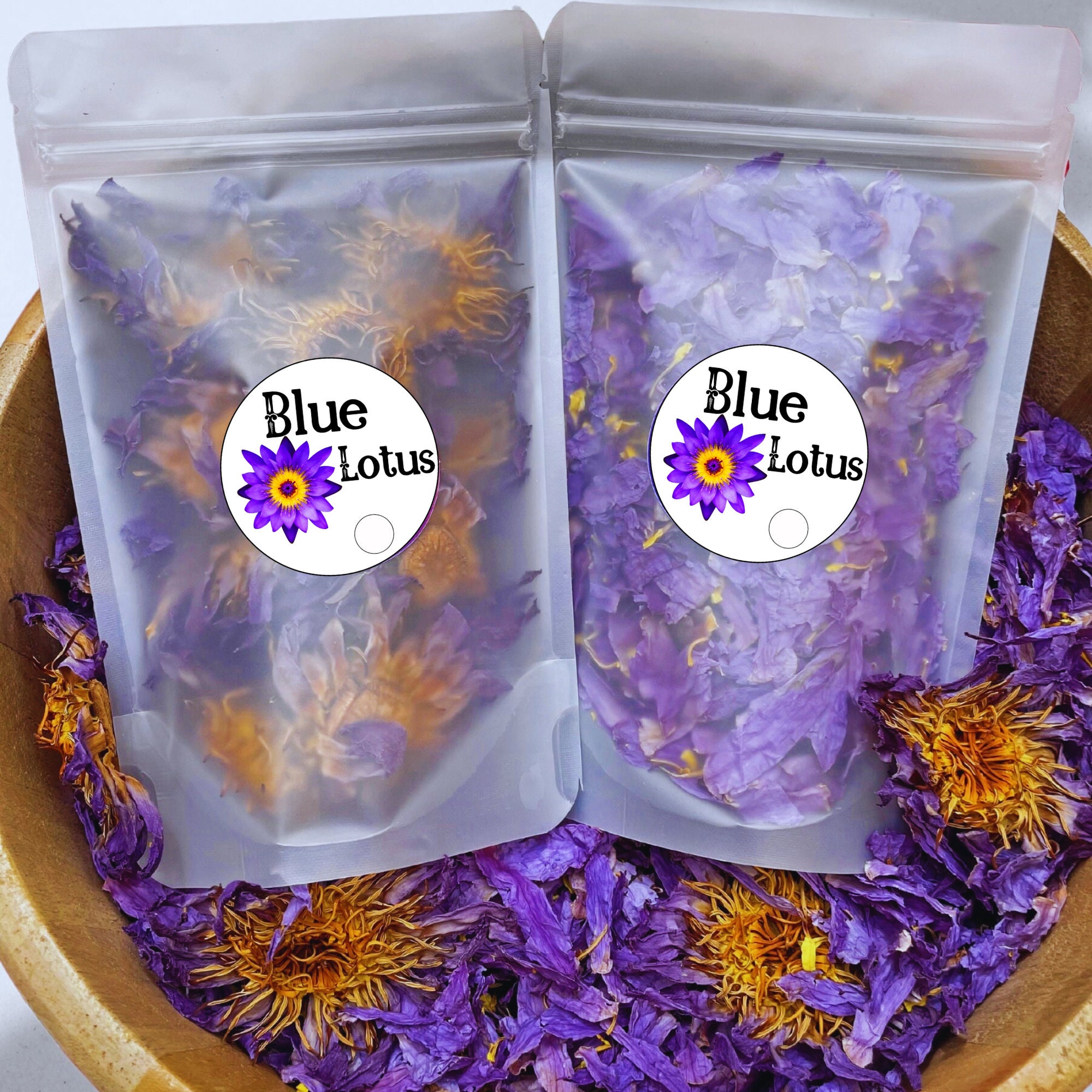 1 Unze Blaue Lotusblüten, 28 Gramm, Nymphaea caerulea, auf Bestellung  frisch luftgetrocknet, Heiliger Lotus-Tee, Blauer Lotus-Blumen-Tee - .de
