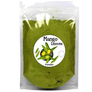 Mangobladeren Puur gedroogd bladpoeder Verpakking van 100 g Mangifera indica Natural Organic