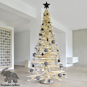Christmas tree made of wood - model forest, sustainable fir tree, Christmas tree, Christmas decoration, Christmas, artificial Christmas tree