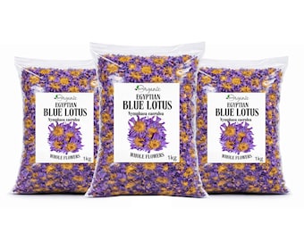 Flores de loto azul secas / Té de hierbas y flor sagrada / Nymphaea caerulea