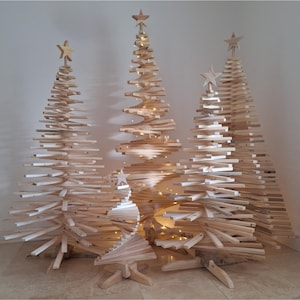 Eco-Friendly Wooden Christmas Tree, Rustic Farmhouse Holiday Décor, Sustainable Reclaimed Wood Xmas Tree, Unique Handmade Christmas Tree