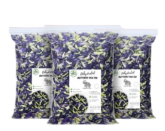 Organic Butterfly Pea Flower Tea, Air Dehydrated, 1KG Bulk