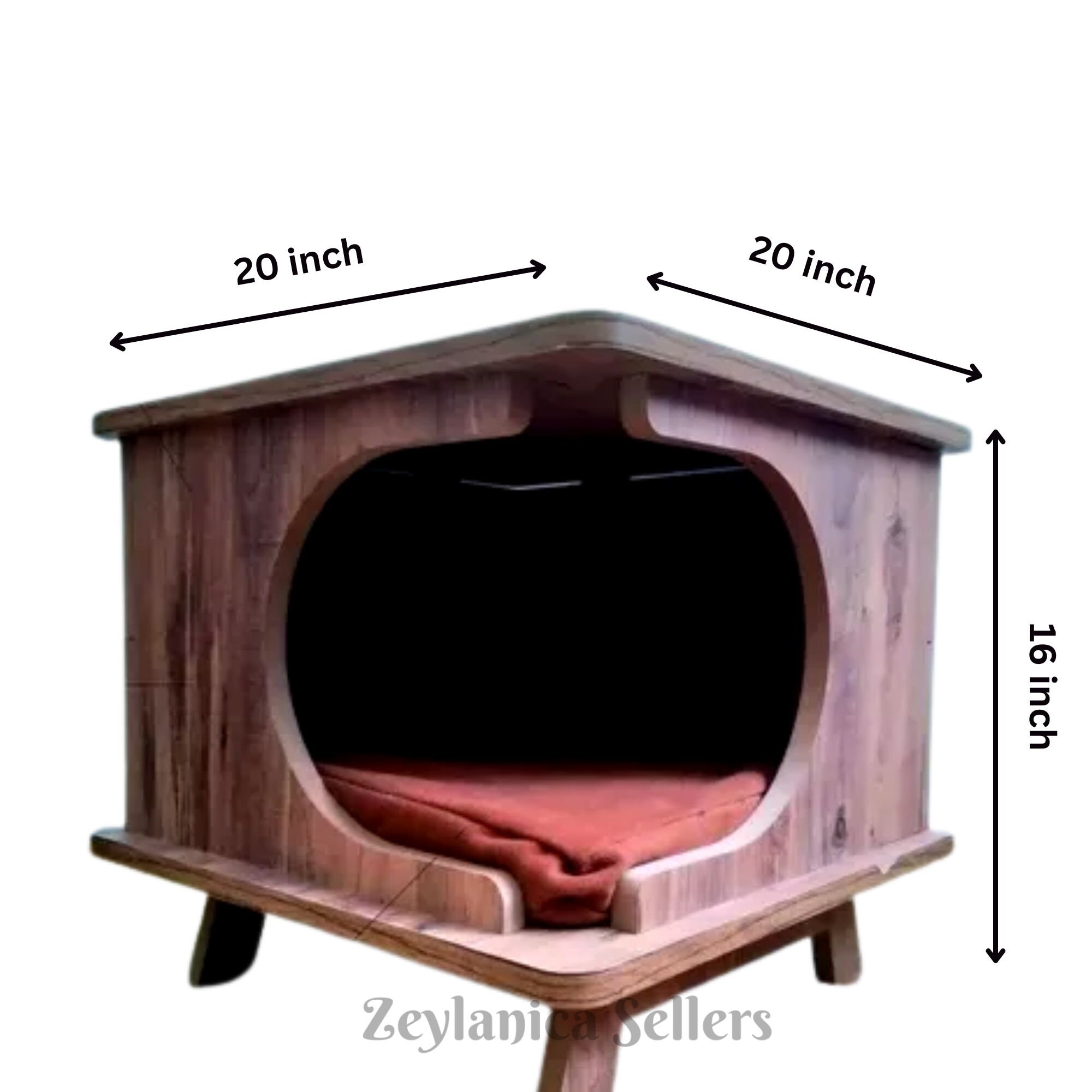 Stylish Plywood Cat House Handmade Cozy Cat Bed Rustical Box Etsy