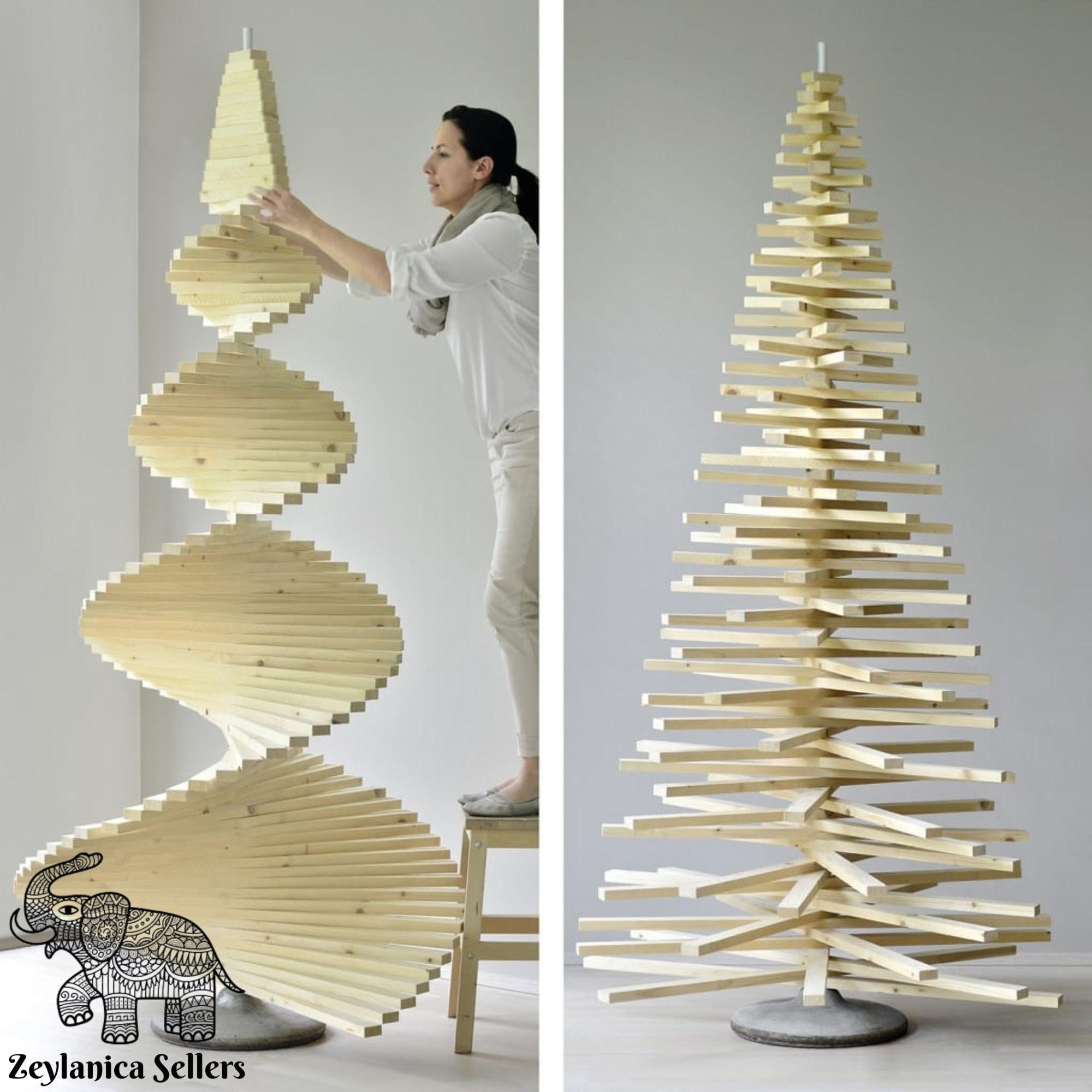 Künstlicher Weihnachtsbaum Aus Gefrostetem Kiefernholz – 89 Cm Hoch, Minimalistisches Design, Im Dekorativen Topf