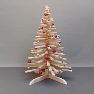 Eco-Friendly Wooden Christmas Tree, Rustic Farmhouse Holiday Décor, Sustainable Reclaimed Wood Xmas Tree, Unique Handmade Christmas Tree