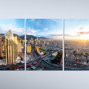 Bogota Colombia Wall Art, Photography Prints, Aerial Photography, Set of 3 Prints, Oversized Wall Art, Printable Wall Art, Digital Download
