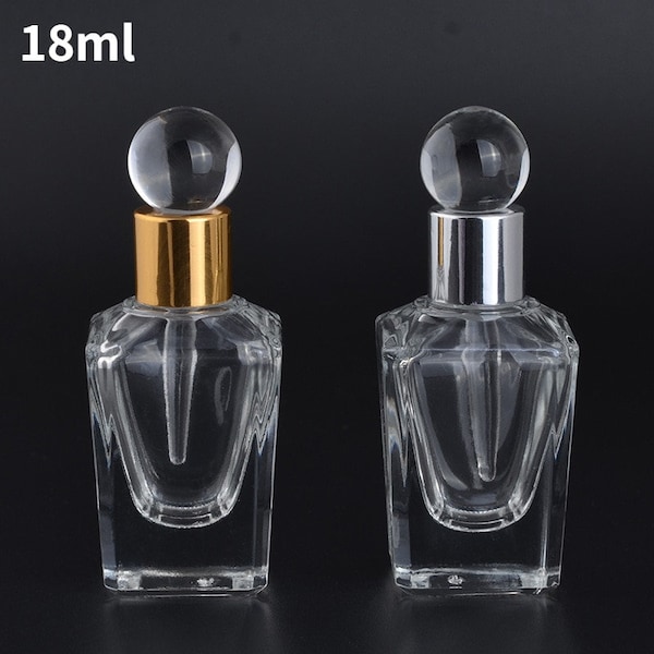 Bouteille de goutte de parfum 7/18ml huile essentielle Attar Oud bouteille en verre Transparent avec bâton de verre ornements de haute qualité