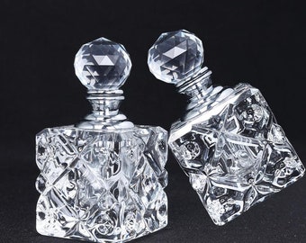 2pcs 3ml Vintage Mini Refillable Crystal Empty Perfume Bottle Portable Container Ornament Home Wedding Decor Lady's Gift