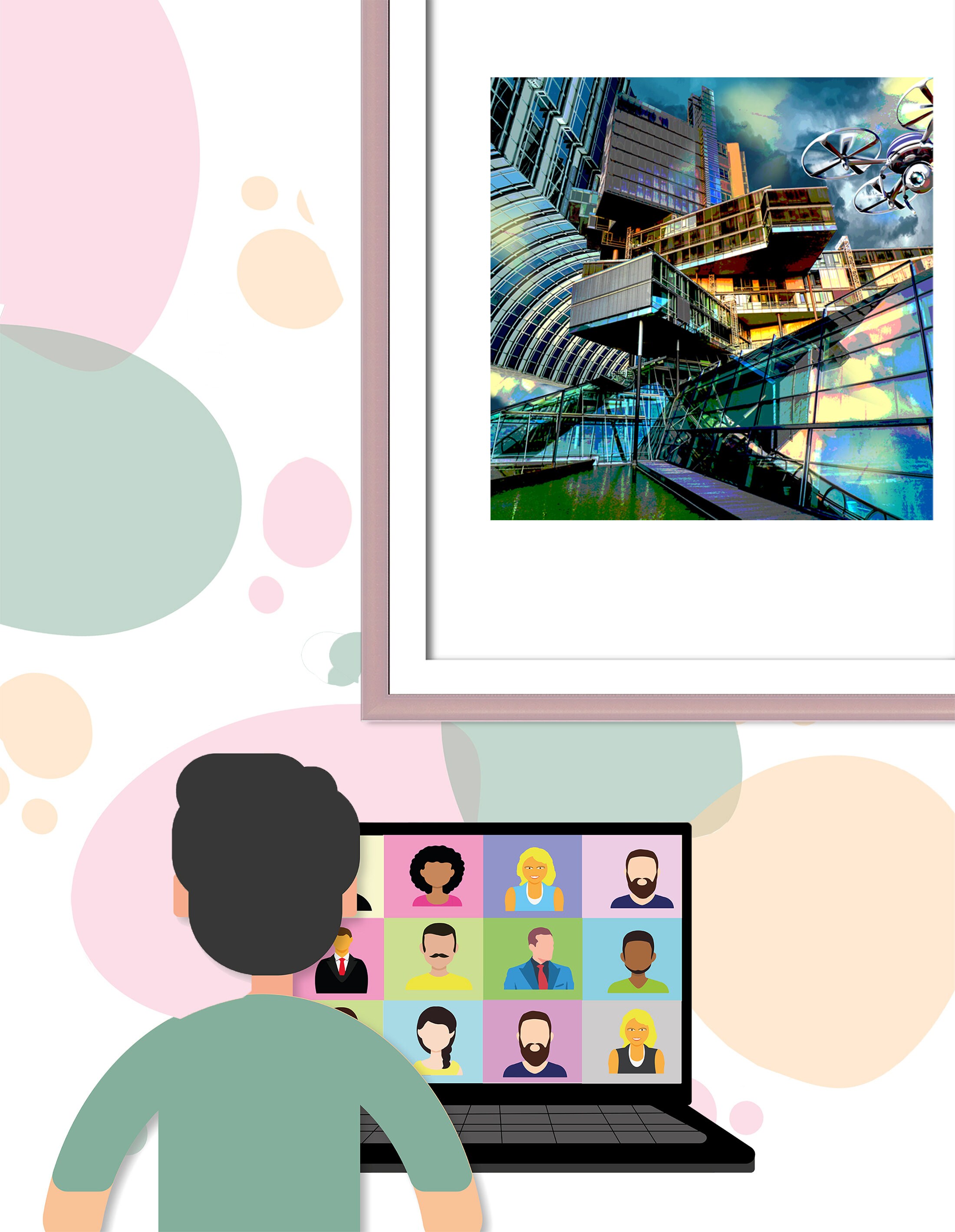 1 Piece Wall Art Bundle For Lady Office Only Downtown. Girl | Etsy