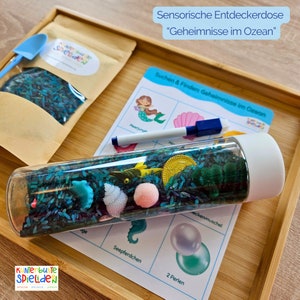 Sensory Bottle Beschäftigungsgeschenk für Kinder Sensory Play Meerjungfrau Montessori Kindertisch Hochzeit Geburtstagsgeschenk Sommer