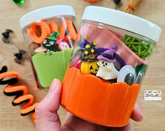 Halloween Play Dough Set for Children, Halloween Gift with Play Dough, Sensory Play, Activity Gift and Creative Play in Autumn