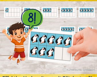 Lernkarten zur Mengenerfassung 1–10 zum Ausdrucken – Übungen fürs Mengenverständnis als PDF für Vorschule und 1. Klasse, Rechnen lernen