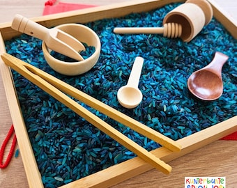 Material Montessori de regalo para ejercicios de vertido - Juguete Montessori de aprendizaje de motricidad fina para niños, equipo básico, juguete sensorial para niños pequeños