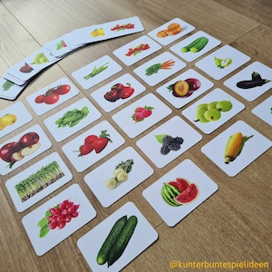 Flash Cards Frutta e Verdura I Memoria I Frutta, Verdura, Giocattoli Montessori, Vocabolario, Memoria, Zaino per la scuola