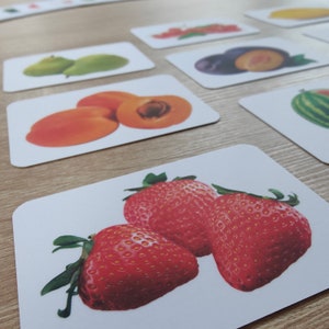 44 Fruit and Vegetable Flashcards I Memory I Fruit, Vegetables, Montessori Toys, Flashcards Fruit and Vegetables Flashcards for Children Photo Cards image 6