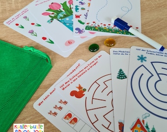 Jeux de réflexion cadeau maternelle enfants puzzle cartes exercices d'écriture cartes d'apprentissage quantité compréhension cadeau jeu éducatif activité en déplacement