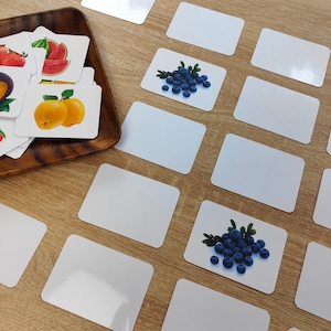 44 Fruit and Vegetable Flashcards I Memory I Fruit, Vegetables, Montessori Toys, Flashcards Fruit and Vegetables Flashcards for Children Photo Cards image 7