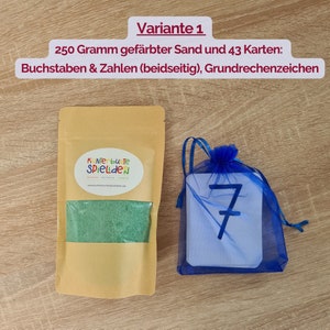 Montessori Sandtablett/ Schreiben lernen Sandpapierbuchstaben/ Grundschrift Alphabet Karten Geschenk zur Einschulung / Zuckertüte Geschenk Bild 9