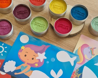 Play Dough Gift - Soft Clay - Play Dough - vegan clay in rainbow colors - Clay templates - Gifts for toddlers - Children's activities indoors