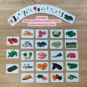 44 Fruit and Vegetable Flashcards I Memory I Fruit, Vegetables, Montessori Toys, Flashcards Fruit and Vegetables Flashcards for Children Photo Cards image 3