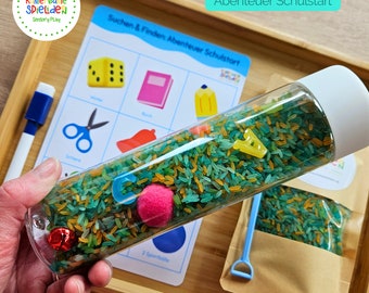 Bottiglia sensoriale per il ritorno a scuola - Attività estive, regali per bambini - Giochi sensoriali Montessori, souvenir da tavolo per bambini