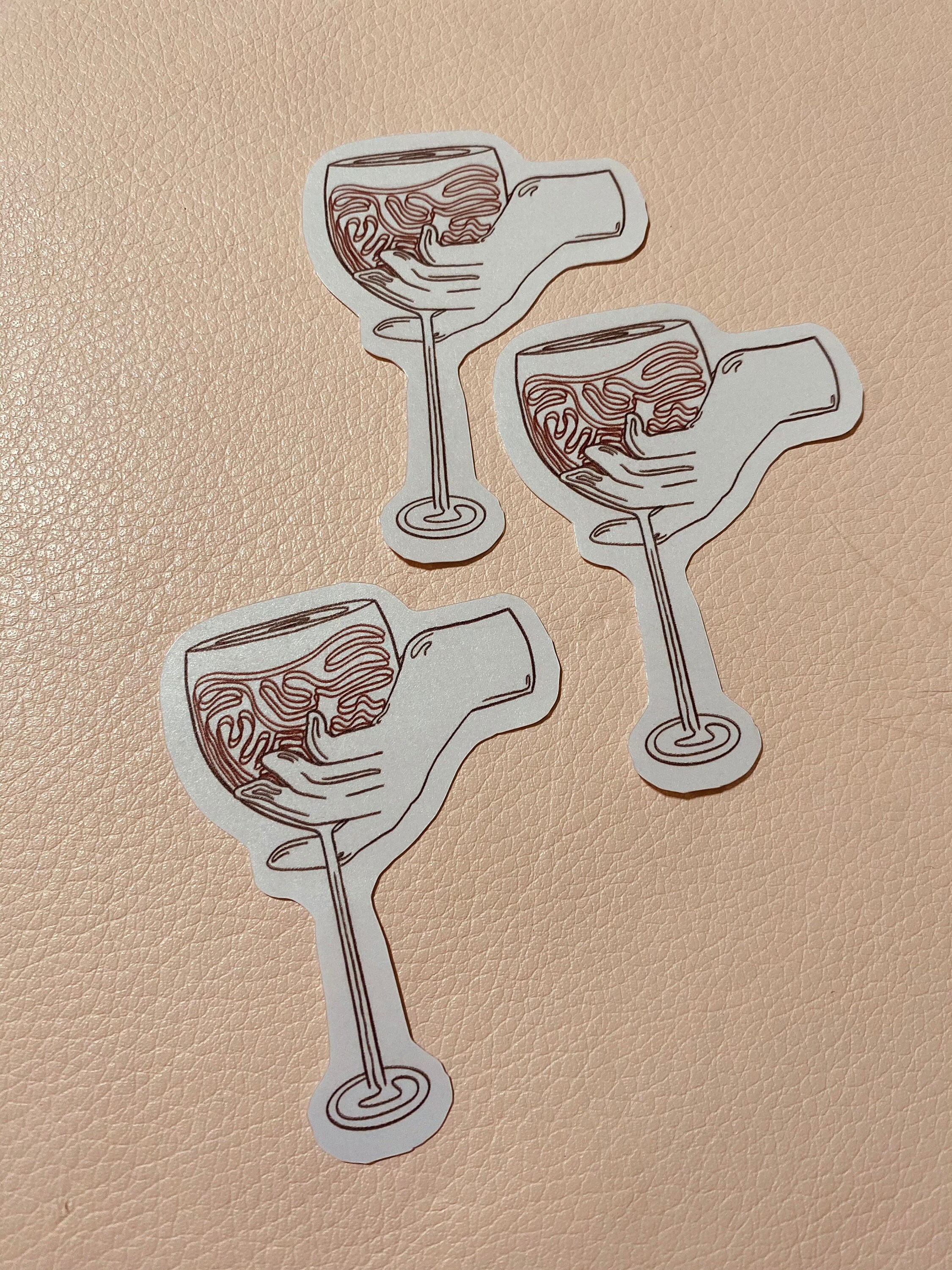 Wine Glass Sticker Etsy