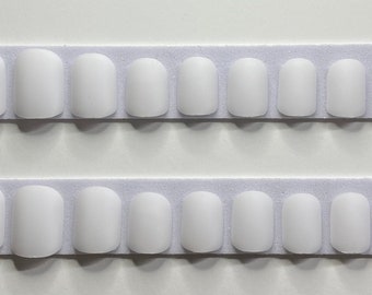 Matte White Short Square Press On Nail Kit