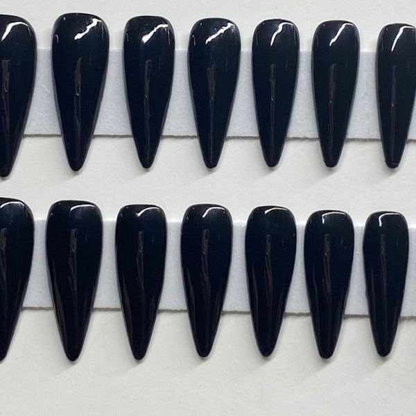 Black XL Stiletto Prensa en nail kit