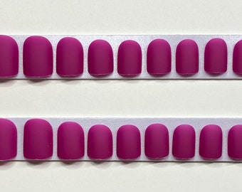 Matte Fuchsia Pink Short Square Press On Nail Kit