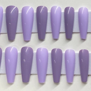 Two-Tone Purple XLong Coffin Press On Nail Kit