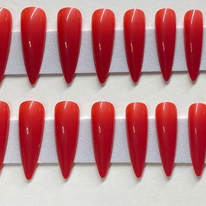 Red XLong Stiletto Press On Nail Kit